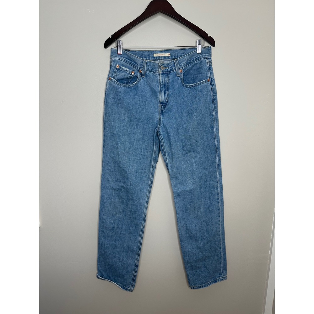 Levi's Women's Low Pro Straight Jeans Medium Wash‎ Size 28 Cotton Waterless